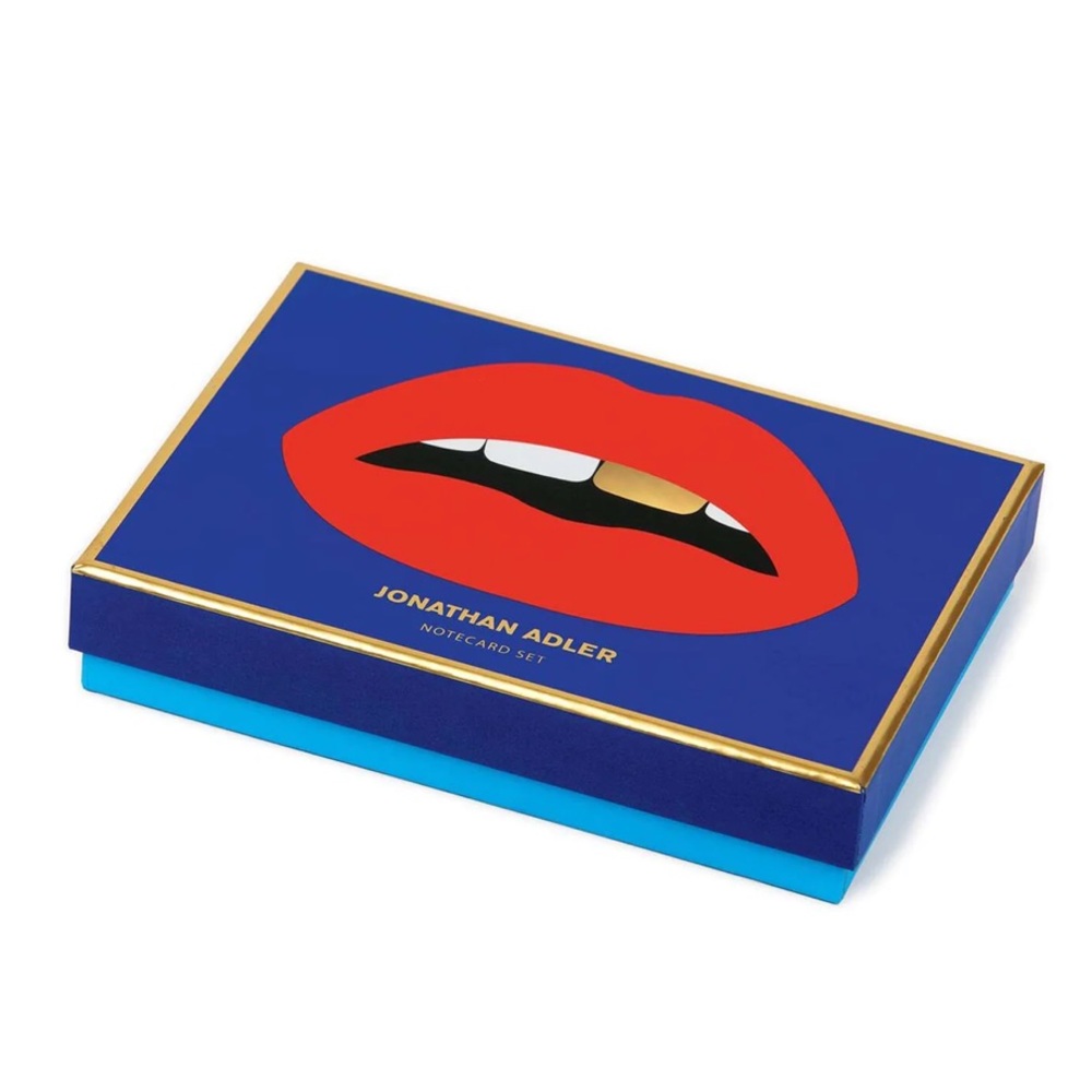 Jonathan Adler Lips Notecard Set - Picture 2 of 3
